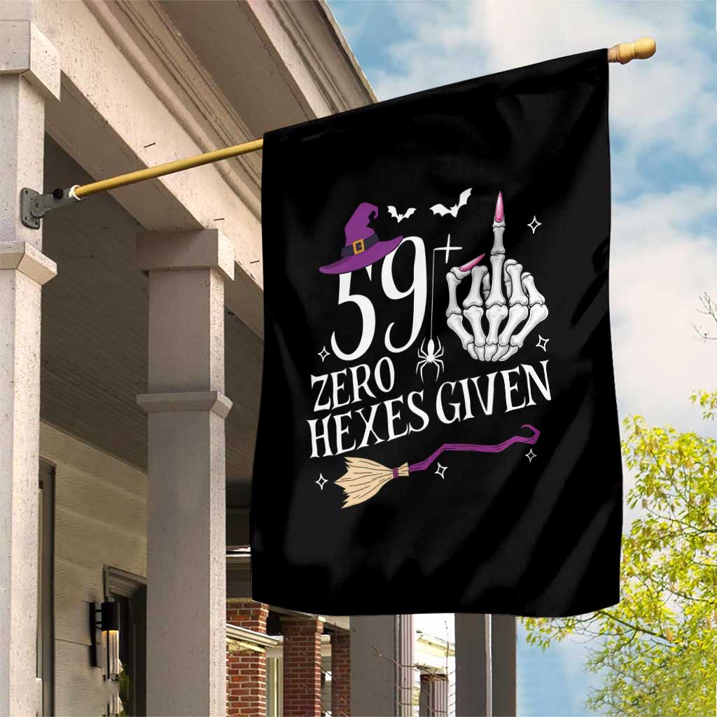 60th Birthday Halloween Garden Flag 59 Plus Middle Finger Zero Hexes Given Gift For Women TS14 Print Your Wear