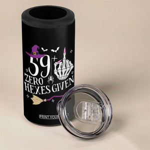 60th Birthday Halloween 4 in 1 Can Cooler Tumbler 59 Plus Middle Finger Zero Hexes Given Gift For Women TS14 Print Your Wear