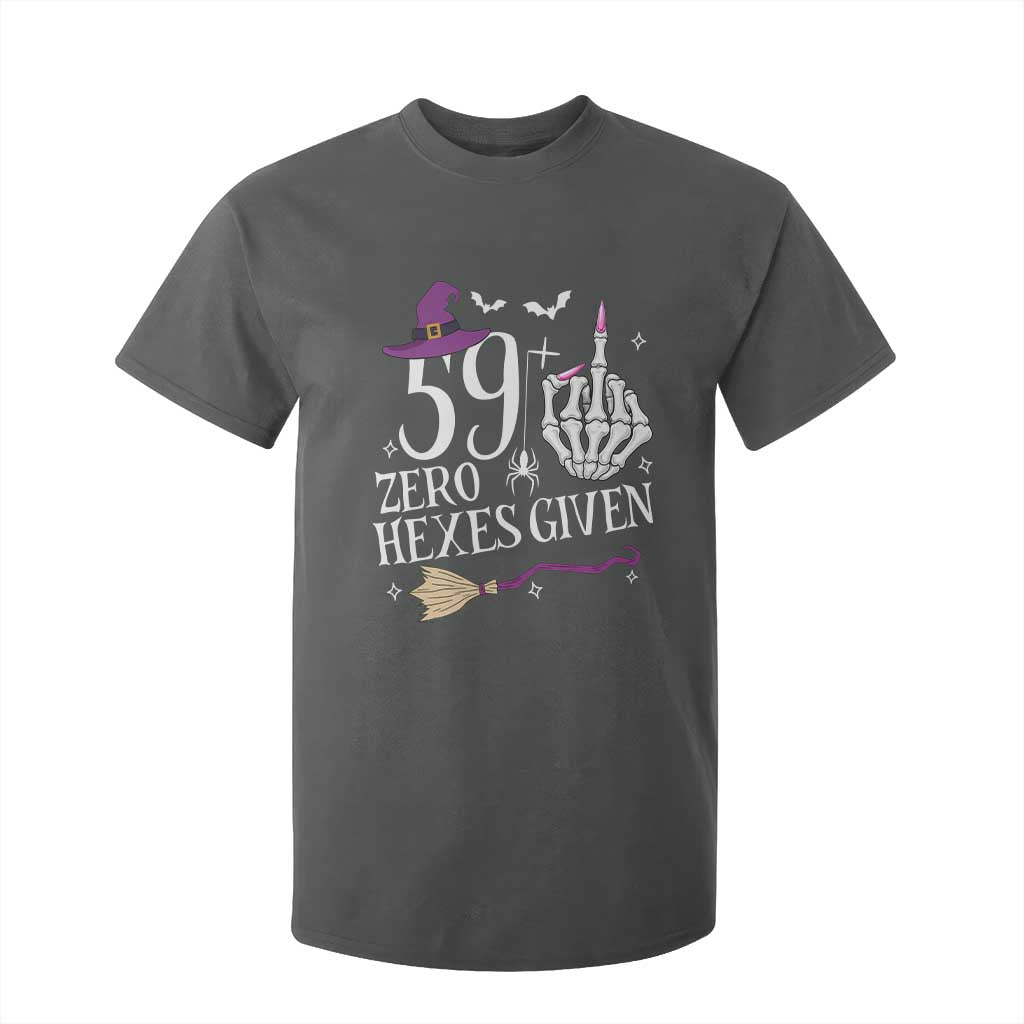 60th Birthday Halloween T Shirt For Kid 59 Plus Middle Finger Zero Hexes Given Gift For Women TS14 Dark Heather Print Your Wear