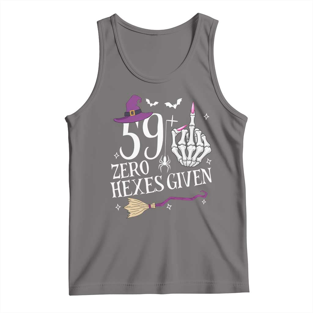 60th Birthday Halloween Tank Top 59 Plus Middle Finger Zero Hexes Given Gift For Women TS14 Deep Heather Print Your Wear