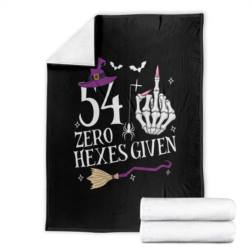 55th Birthday Halloween Throw Blanket 54 Plus Middle Finger Zero Hexes Given Gift For Women TS14 Black Print Your Wear