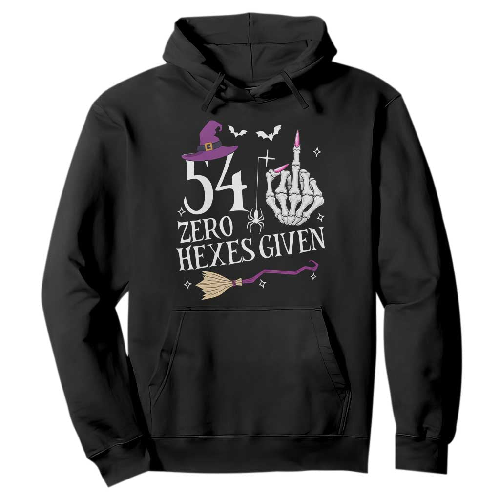 55th Birthday Halloween Hoodie 54 Plus Middle Finger Zero Hexes Given Gift For Women TS14 Black Print Your Wear