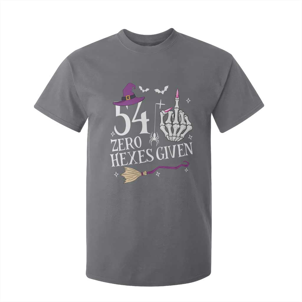 55th Birthday Halloween T Shirt For Kid 54 Plus Middle Finger Zero Hexes Given Gift For Women TS14 Charcoal Print Your Wear
