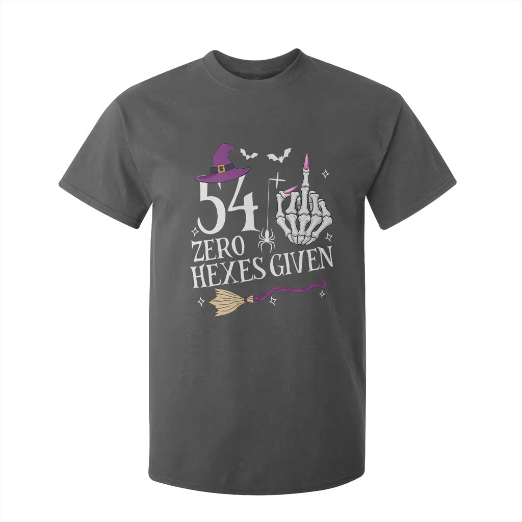 55th Birthday Halloween T Shirt For Kid 54 Plus Middle Finger Zero Hexes Given Gift For Women TS14 Dark Heather Print Your Wear