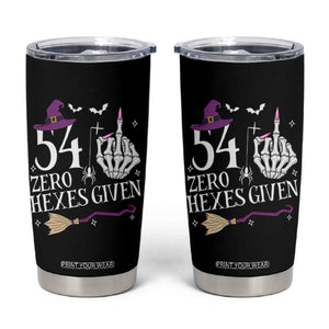 55th Birthday Halloween Tumbler Cup 54 Plus Middle Finger Zero Hexes Given Gift For Women TS14 Black Print Your Wear