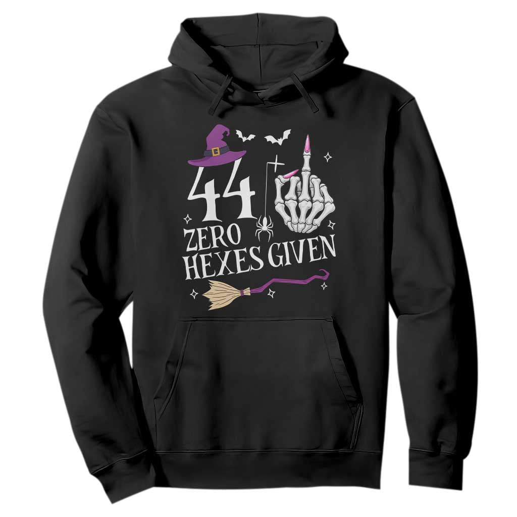 45th Birthday Halloween Hoodie 44 Plus Middle Finger Zero Hexes Given Gift For Women TS14 Black Print Your Wear