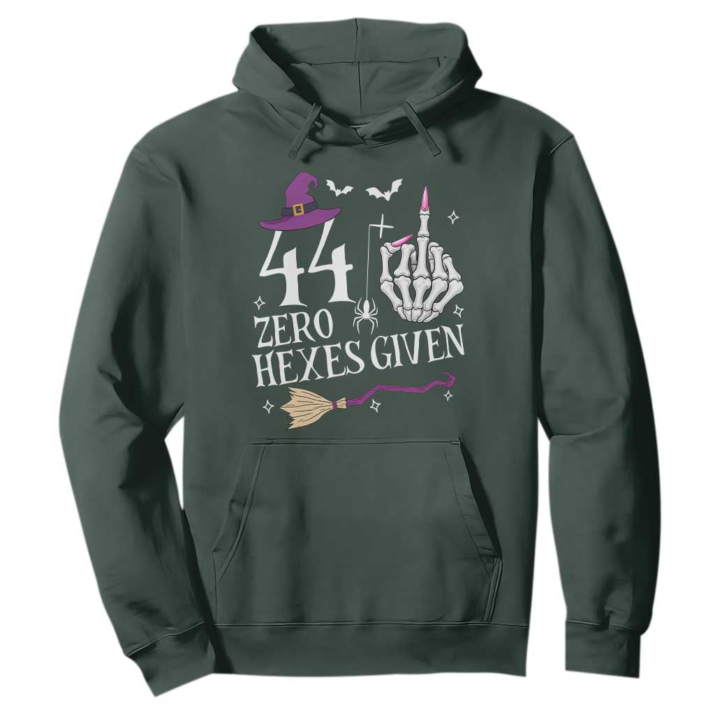 45th Birthday Halloween Hoodie 44 Plus Middle Finger Zero Hexes Given Gift For Women TS14 Dark Forest Green Print Your Wear