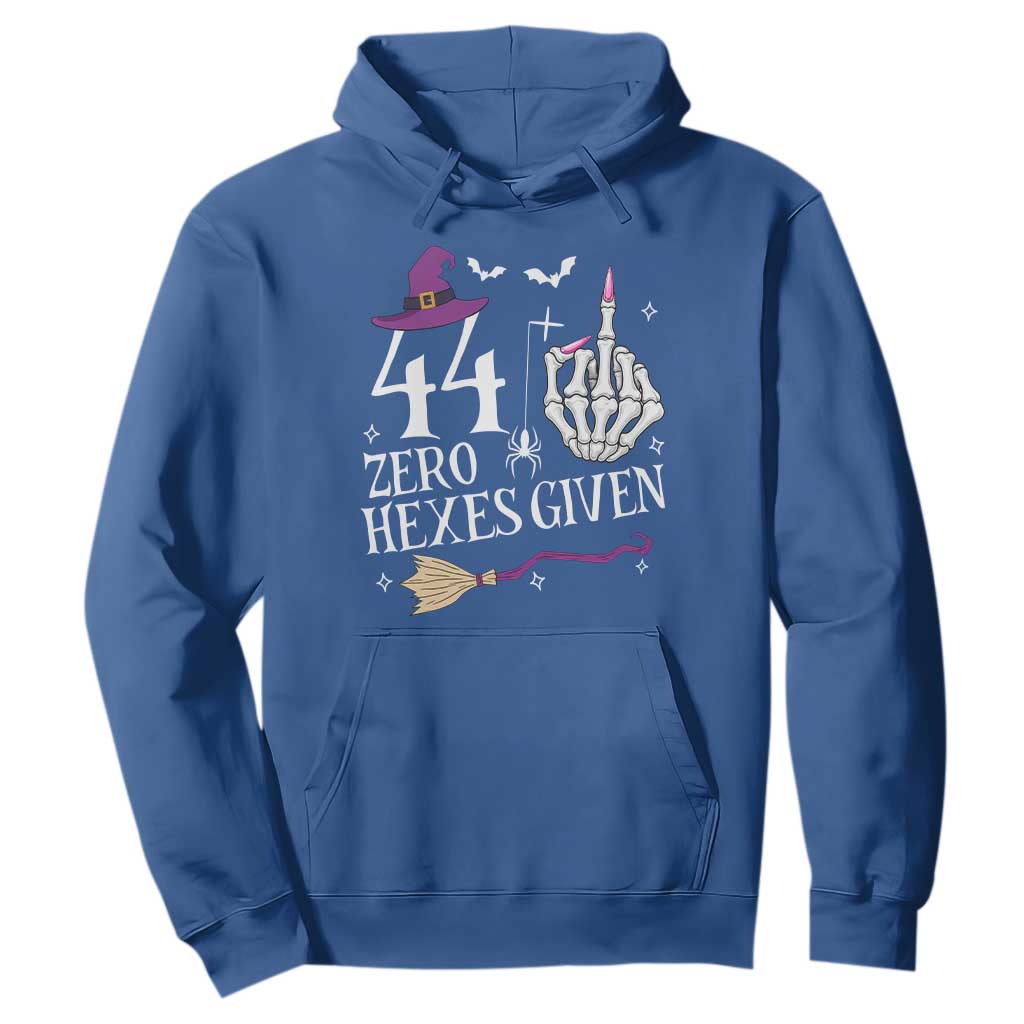45th Birthday Halloween Hoodie 44 Plus Middle Finger Zero Hexes Given Gift For Women TS14 Royal Blue Print Your Wear
