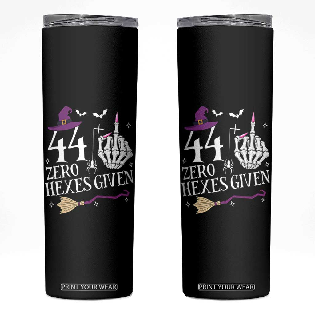 45th Birthday Halloween Skinny Tumbler 44 Plus Middle Finger Zero Hexes Given Gift For Women TS14 Black Print Your Wear