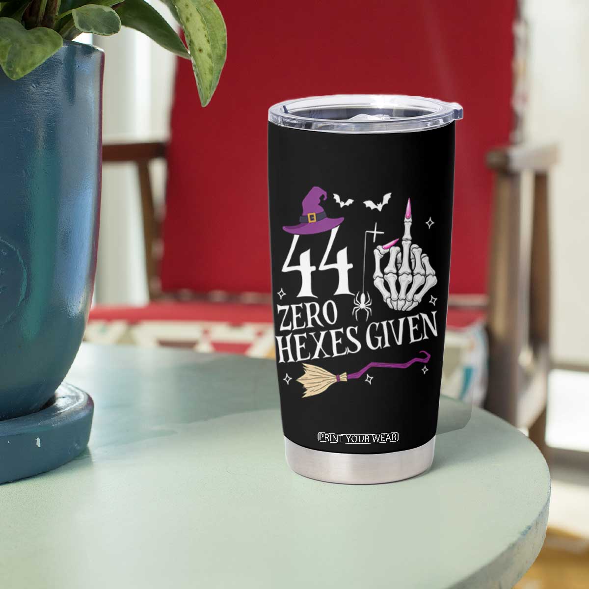 45th Birthday Halloween Tumbler Cup 44 Plus Middle Finger Zero Hexes Given Gift For Women TS14 Print Your Wear