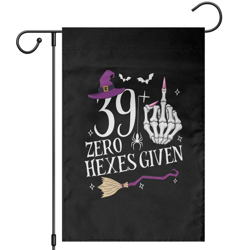 40th Birthday Halloween Garden Flag 39 Plus Middle Finger Zero Hexes Given Gift For Women TS14 Black Print Your Wear