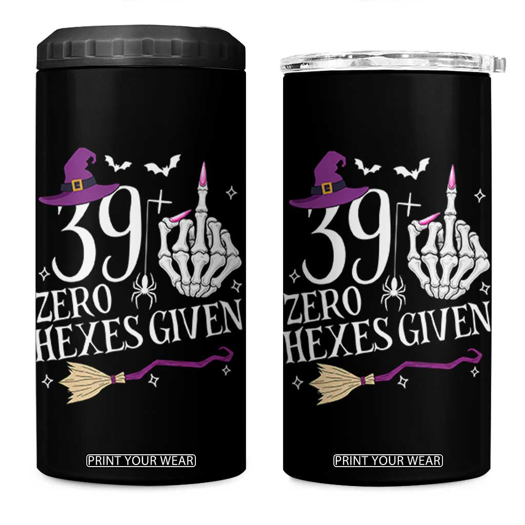 40th Birthday Halloween 4 in 1 Can Cooler Tumbler 39 Plus Middle Finger Zero Hexes Given Gift For Women TS14 One Size: 16 oz Black Print Your Wear