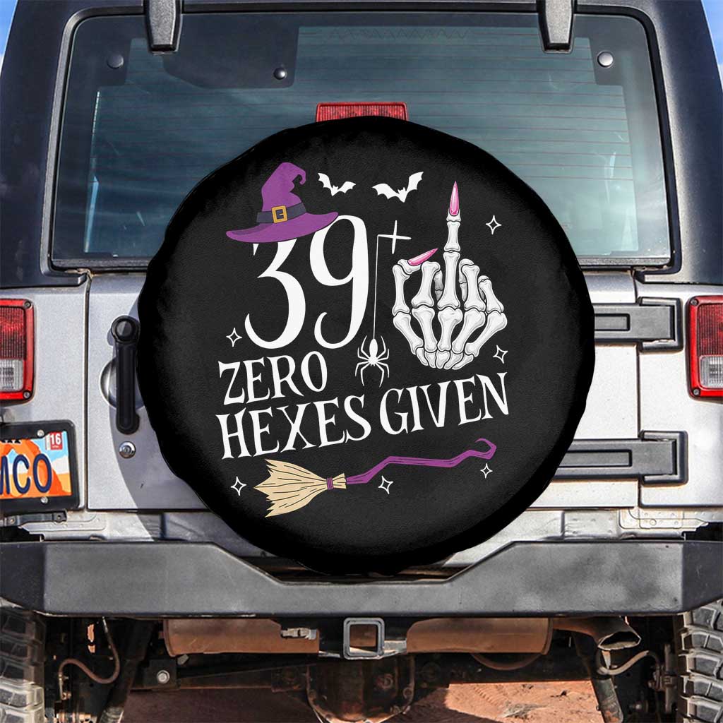 40th Birthday Halloween Spare Tire Cover 39 Plus Middle Finger Zero Hexes Given Gift For Women TS14 No hole Black Print Your Wear