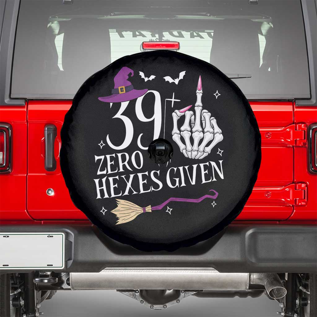 40th Birthday Halloween Spare Tire Cover 39 Plus Middle Finger Zero Hexes Given Gift For Women TS14 Black Print Your Wear