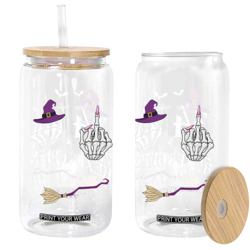 35th Birthday Halloween Glass Can 34 Plus Middle Finger Zero Hexes Given Gift For Women TS14 Print Your Wear