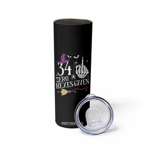35th Birthday Halloween Skinny Tumbler 34 Plus Middle Finger Zero Hexes Given Gift For Women TS14 Print Your Wear