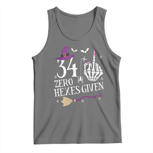 35th Birthday Halloween Tank Top 34 Plus Middle Finger Zero Hexes Given Gift For Women TS14 Black Heather Print Your Wear