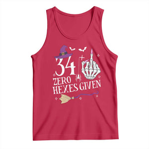 35th Birthday Halloween Tank Top 34 Plus Middle Finger Zero Hexes Given Gift For Women TS14 Red Print Your Wear