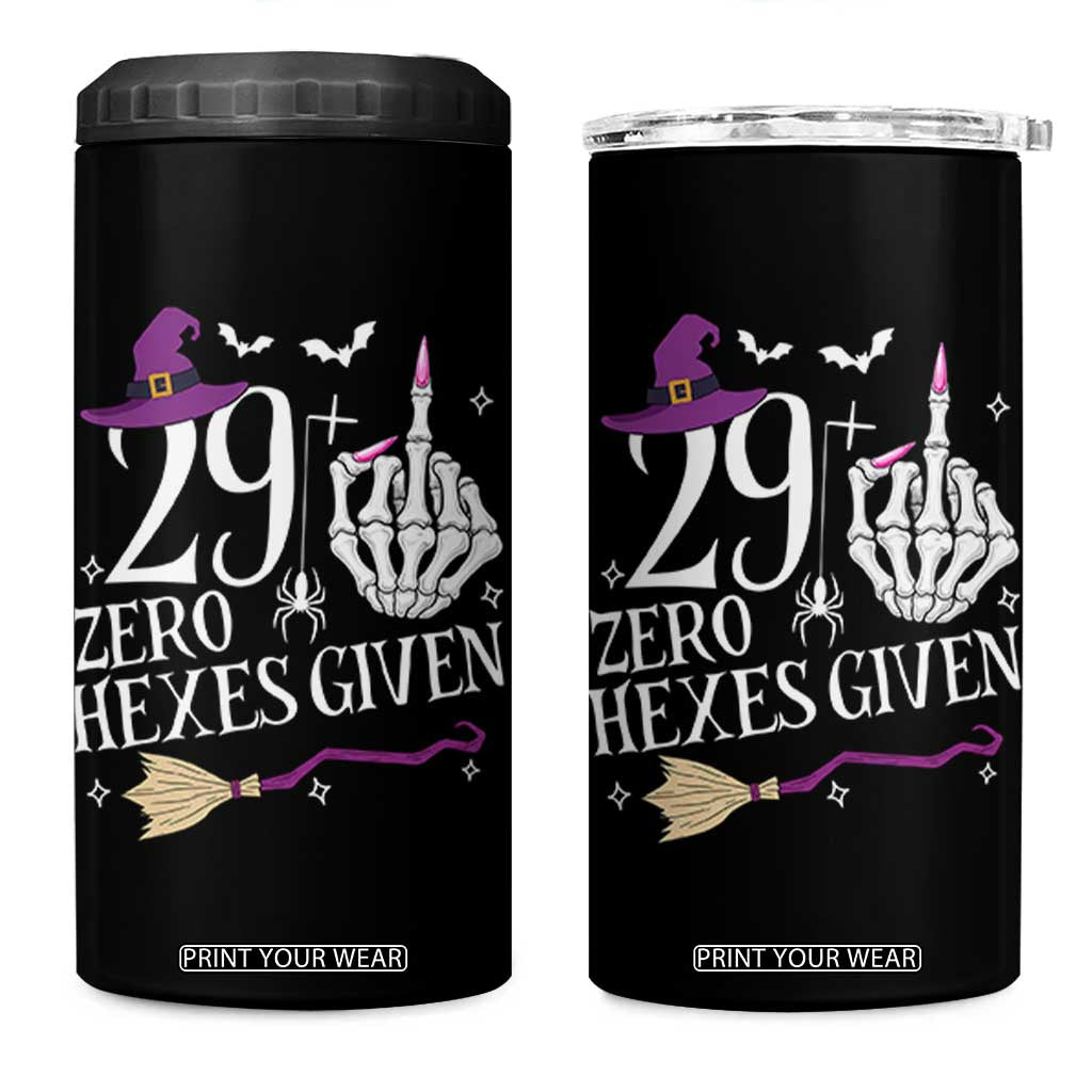 30th Birthday Halloween 4 in 1 Can Cooler Tumbler 29 Plus Middle Finger Zero Hexes Given Gift For Women TS14 One Size: 16 oz Black Print Your Wear