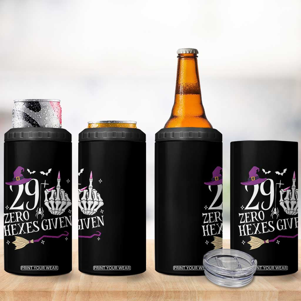 30th Birthday Halloween 4 in 1 Can Cooler Tumbler 29 Plus Middle Finger Zero Hexes Given Gift For Women TS14 Print Your Wear