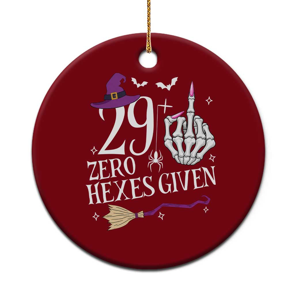 30th Birthday Halloween Ceramic Ornament 29 Plus Middle Finger Zero Hexes Given Gift For Women TS14 1pc Red Print Your Wear