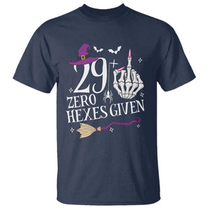 30th Birthday Halloween T Shirt 29 Plus Middle Finger Zero Hexes Given Gift For Women TS14 Navy Print Your Wear
