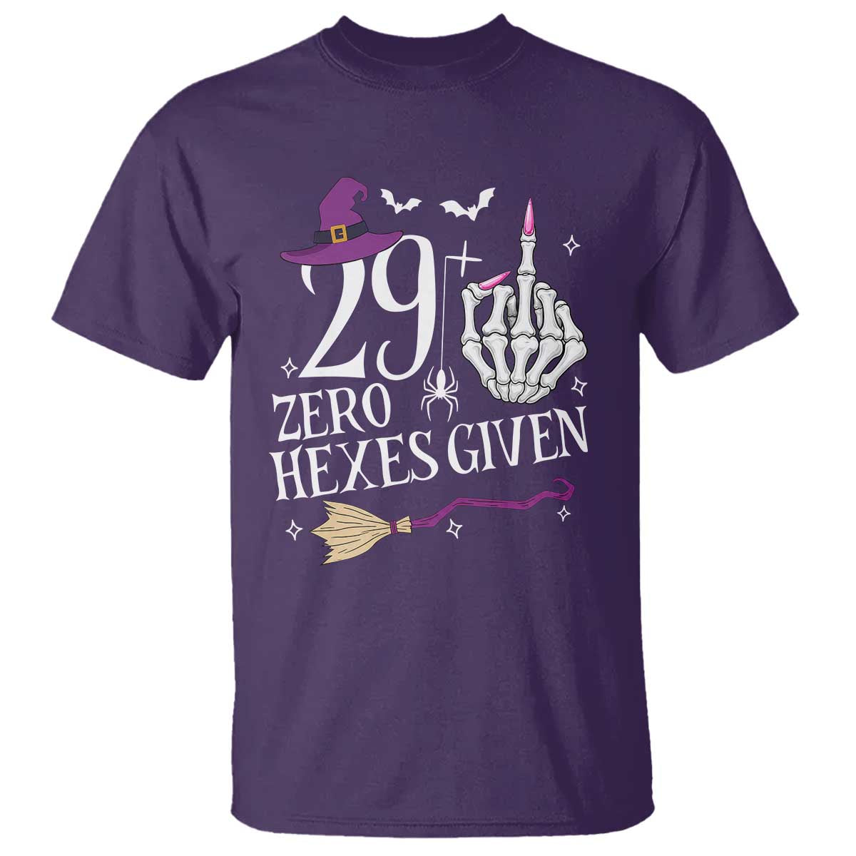 30th Birthday Halloween T Shirt 29 Plus Middle Finger Zero Hexes Given Gift For Women TS14 Purple Print Your Wear