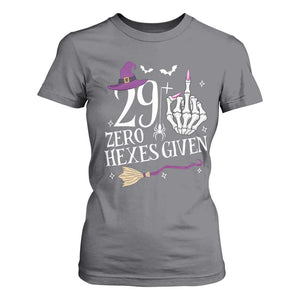 30th Birthday Halloween T Shirt For Women 29 Plus Middle Finger Zero Hexes Given Gift For Women TS14 Charcoal Print Your Wear