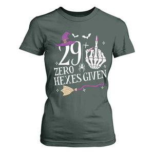 30th Birthday Halloween T Shirt For Women 29 Plus Middle Finger Zero Hexes Given Gift For Women TS14 Dark Forest Green Print Your Wear