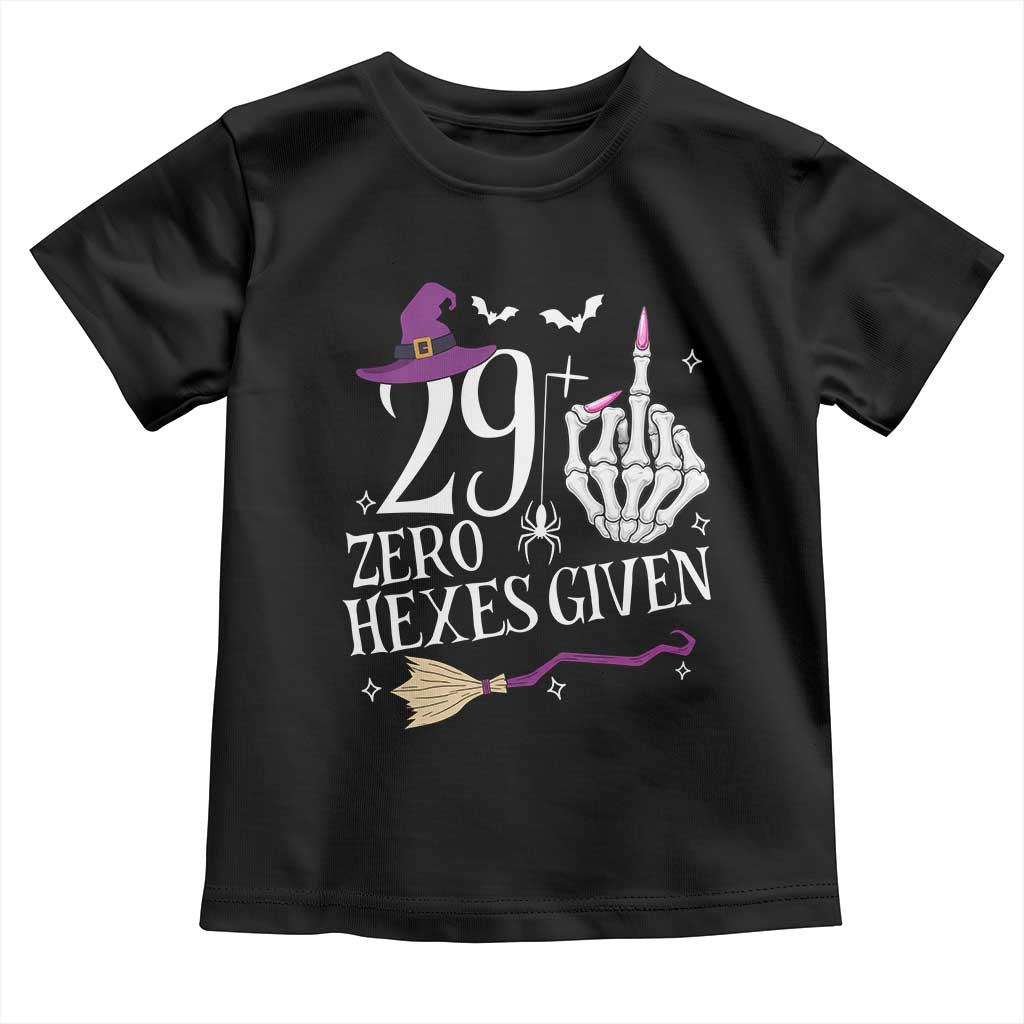 30th Birthday Halloween Toddler T Shirt 29 Plus Middle Finger Zero Hexes Given Gift For Women TS14 Black Print Your Wear