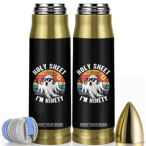 90th Birthday Halloween Ghost Bullet Tumbler Holy Sheet I'm Ninety TS14 Black Print Your Wear