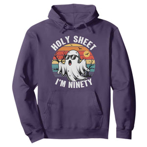 90th Birthday Halloween Ghost Hoodie Holy Sheet I'm Ninety