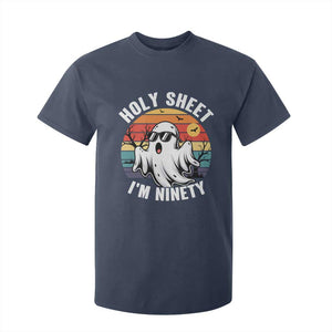 90th Birthday Halloween Ghost T Shirt For Kid Holy Sheet I'm Ninety