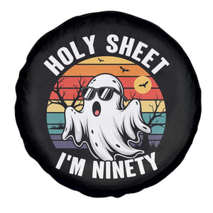 90th Birthday Halloween Ghost Spare Tire Cover Holy Sheet I'm Ninety TS14 Print Your Wear