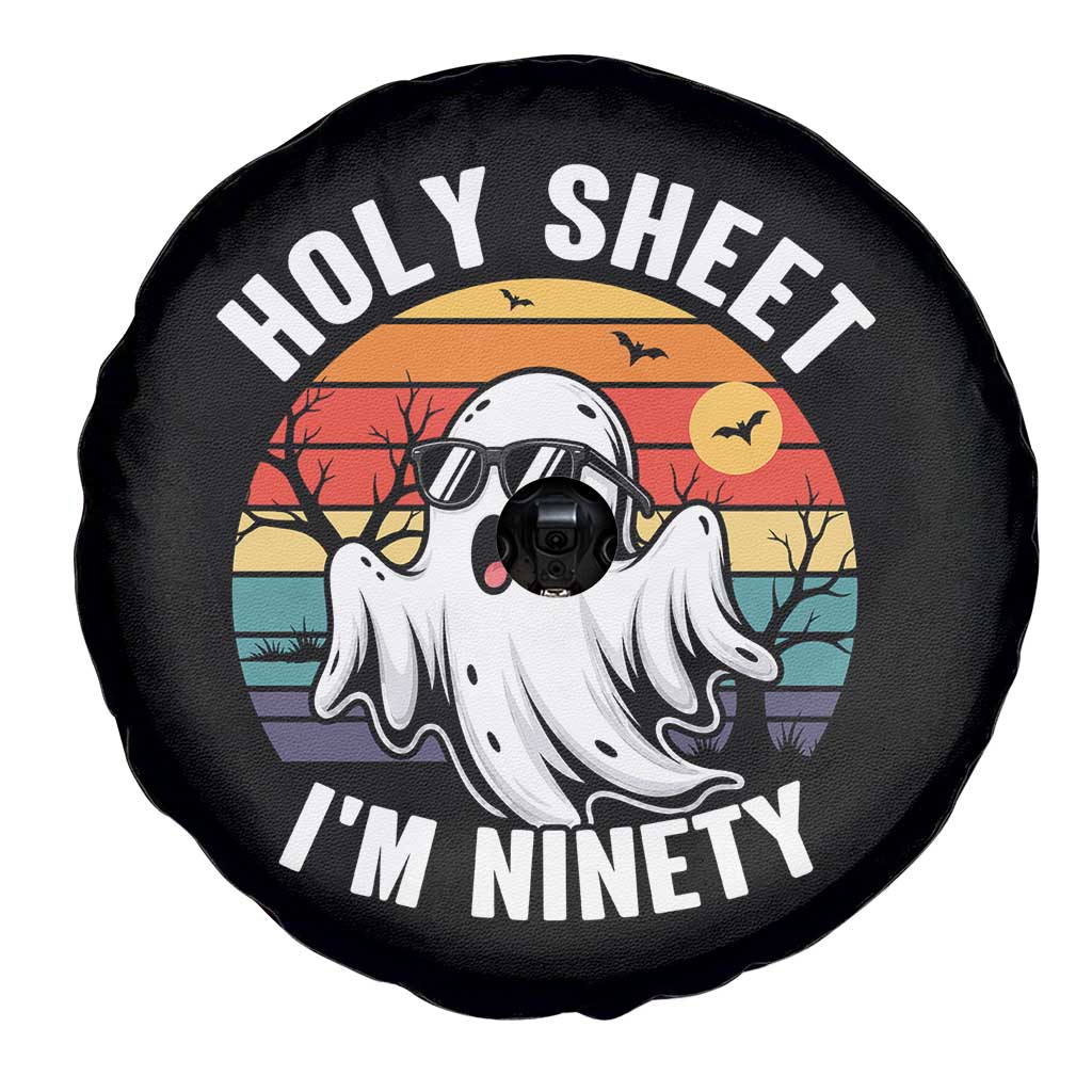 90th Birthday Halloween Ghost Spare Tire Cover Holy Sheet I'm Ninety TS14 Print Your Wear