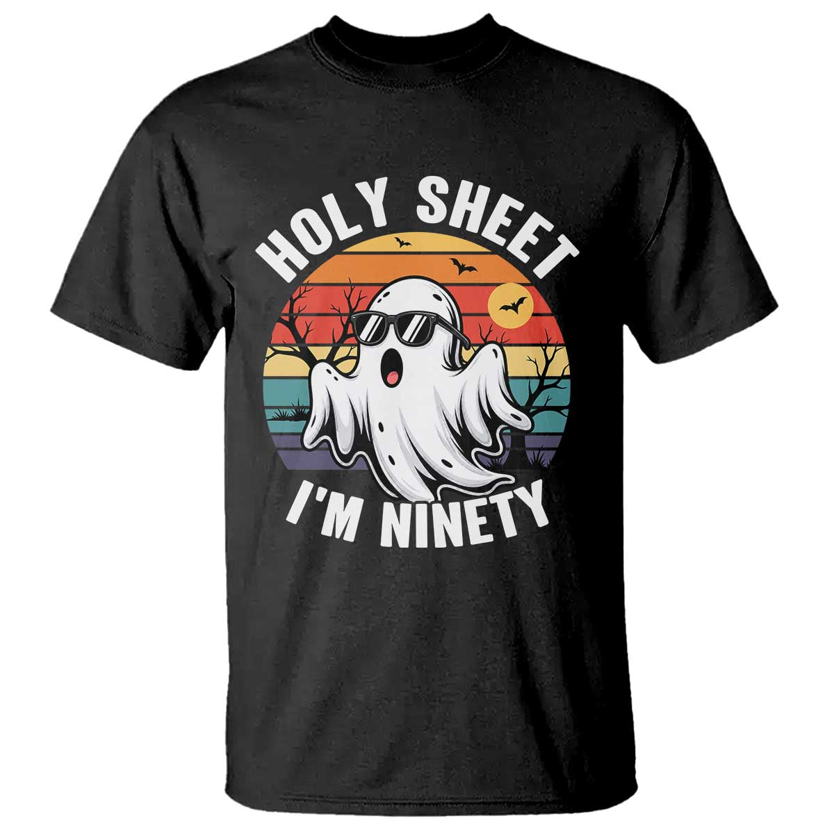 90th Birthday Halloween Ghost T Shirt Holy Sheet I'm Ninety
