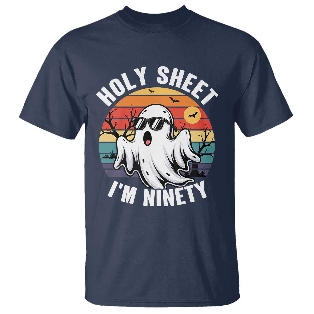 90th Birthday Halloween Ghost T Shirt Holy Sheet I'm Ninety