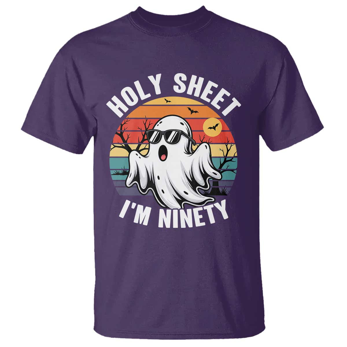 90th Birthday Halloween Ghost T Shirt Holy Sheet I'm Ninety