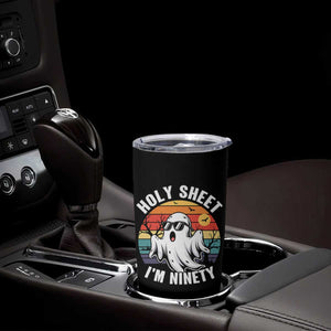 90th Birthday Halloween Ghost Tumbler Cup Holy Sheet I'm Ninety