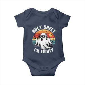80th Birthday Halloween Ghost Baby Onesie Holy Sheet I'm Eighty