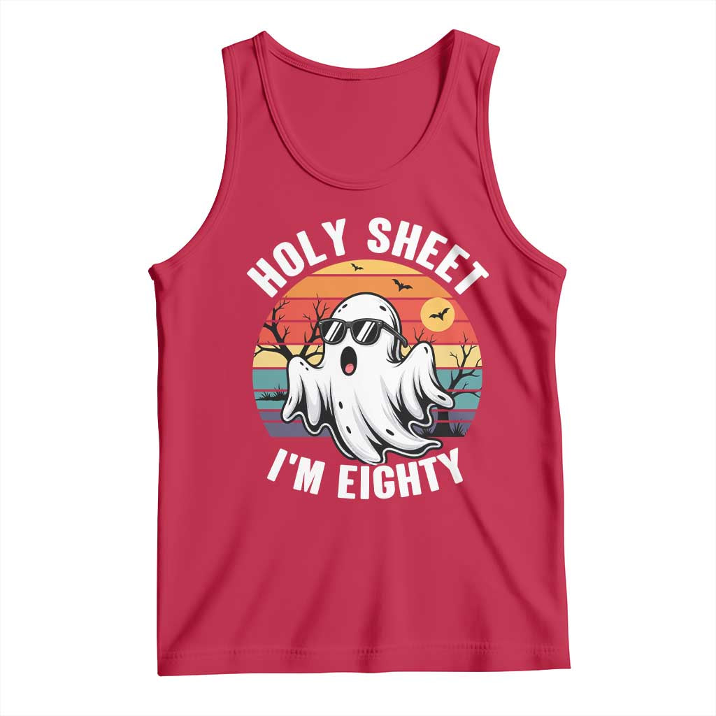 80th Birthday Halloween Ghost Tank Top Holy Sheet I'm Eighty