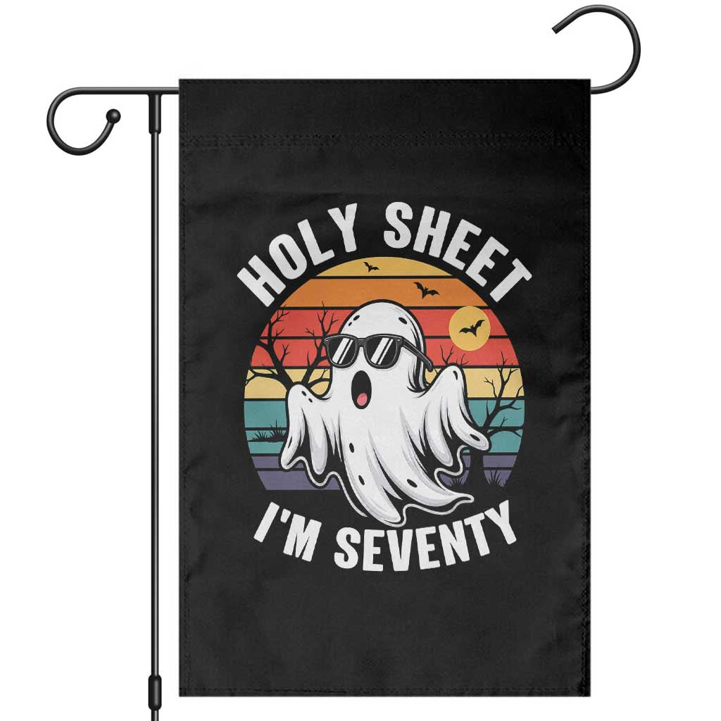 70th Birthday Halloween Ghost Garden Flag Holy Sheet I'm Seventy TS14 Black Print Your Wear