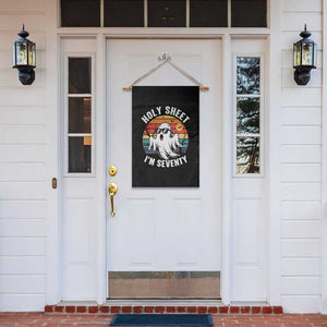 70th Birthday Halloween Ghost Garden Flag Holy Sheet I'm Seventy