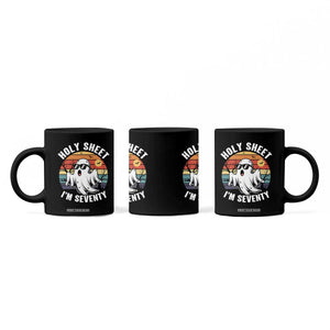 70th Birthday Halloween Ghost Coffee Mug Holy Sheet I'm Seventy