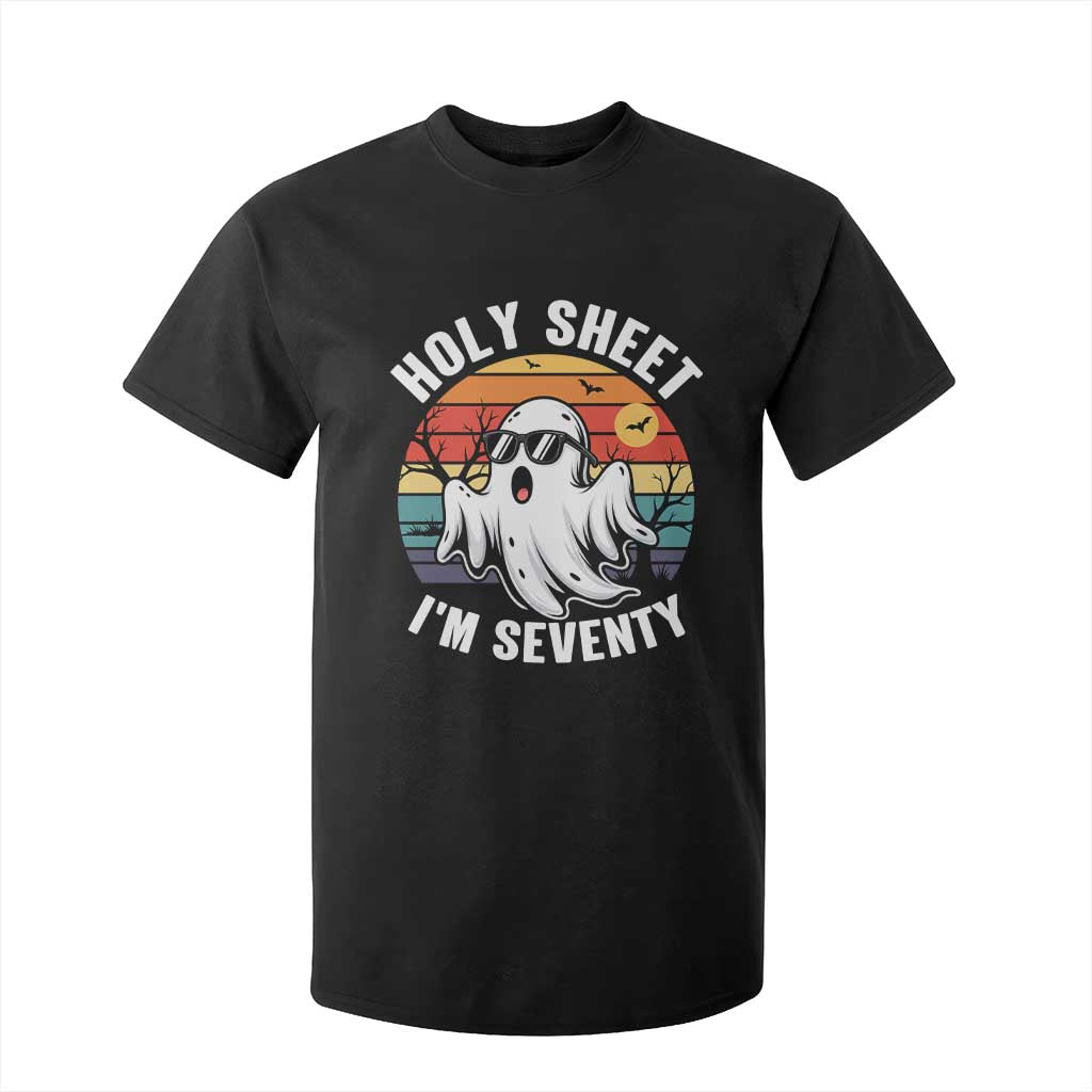 70th Birthday Halloween Ghost T Shirt For Kid Holy Sheet I'm Seventy