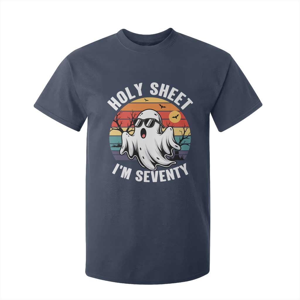 70th Birthday Halloween Ghost T Shirt For Kid Holy Sheet I'm Seventy