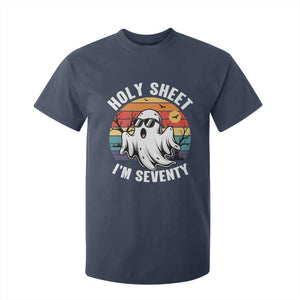 70th Birthday Halloween Ghost T Shirt For Kid Holy Sheet I'm Seventy