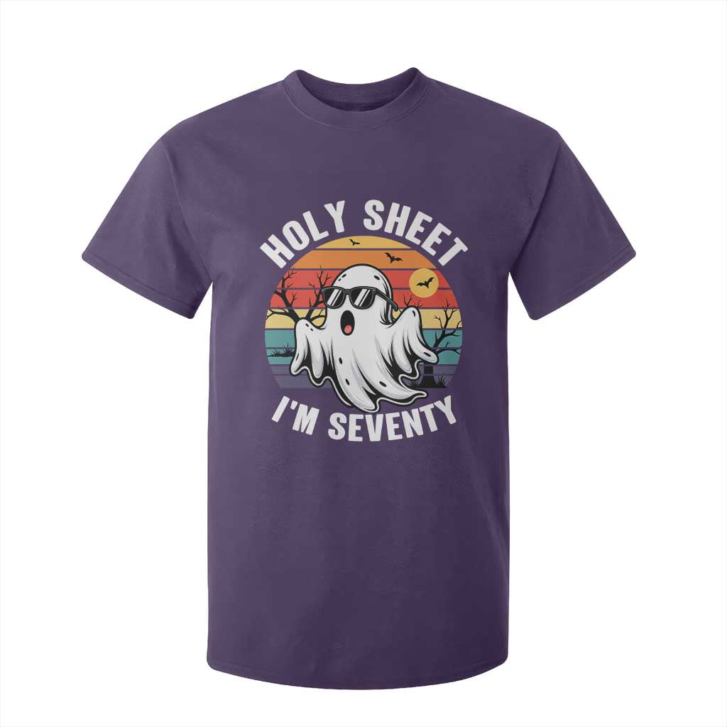 70th Birthday Halloween Ghost T Shirt For Kid Holy Sheet I'm Seventy