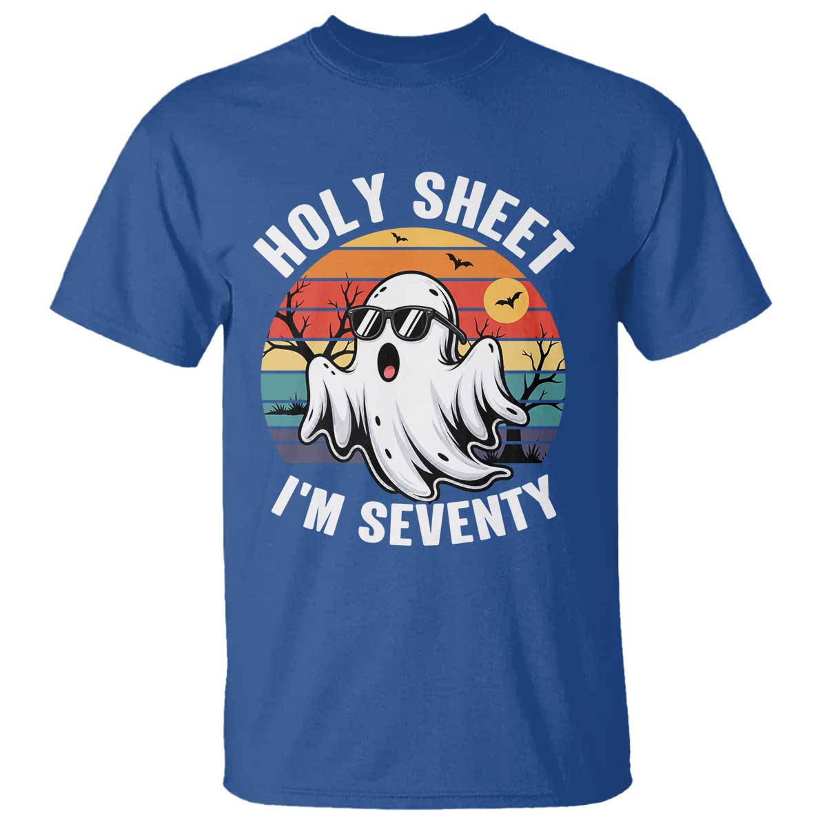 70th Birthday Halloween Ghost T Shirt Holy Sheet I'm Seventy