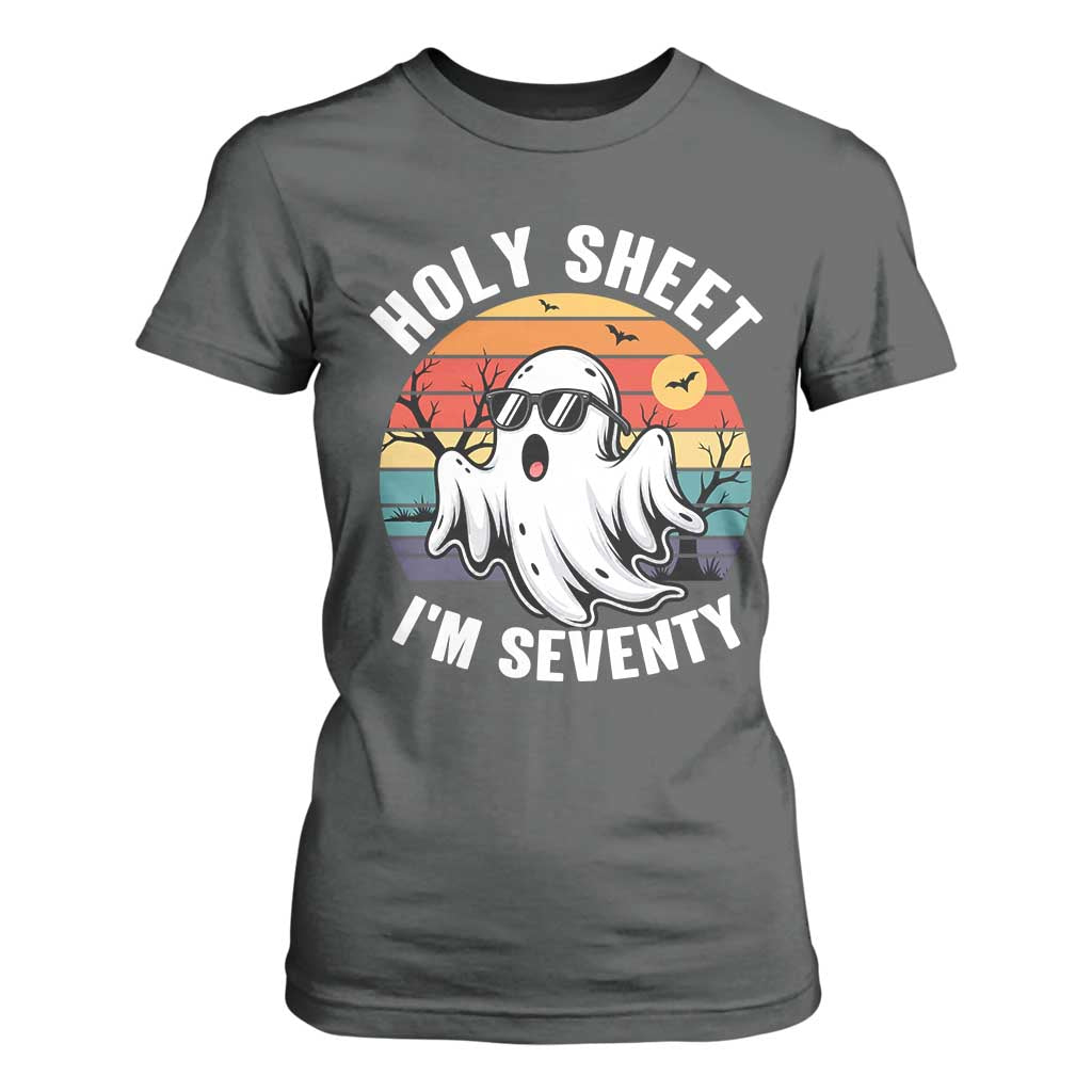 70th Birthday Halloween Ghost T Shirt For Women Holy Sheet I'm Seventy